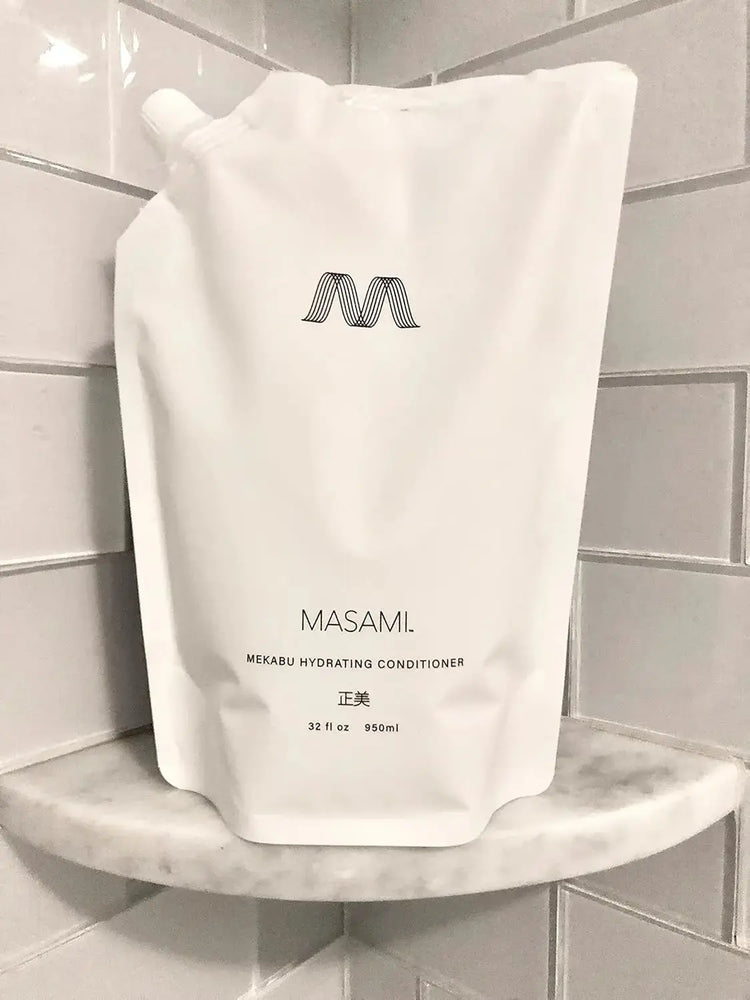 Mekabu Hydrating Refillable Conditioner Bottle 32 oz Green Saffron