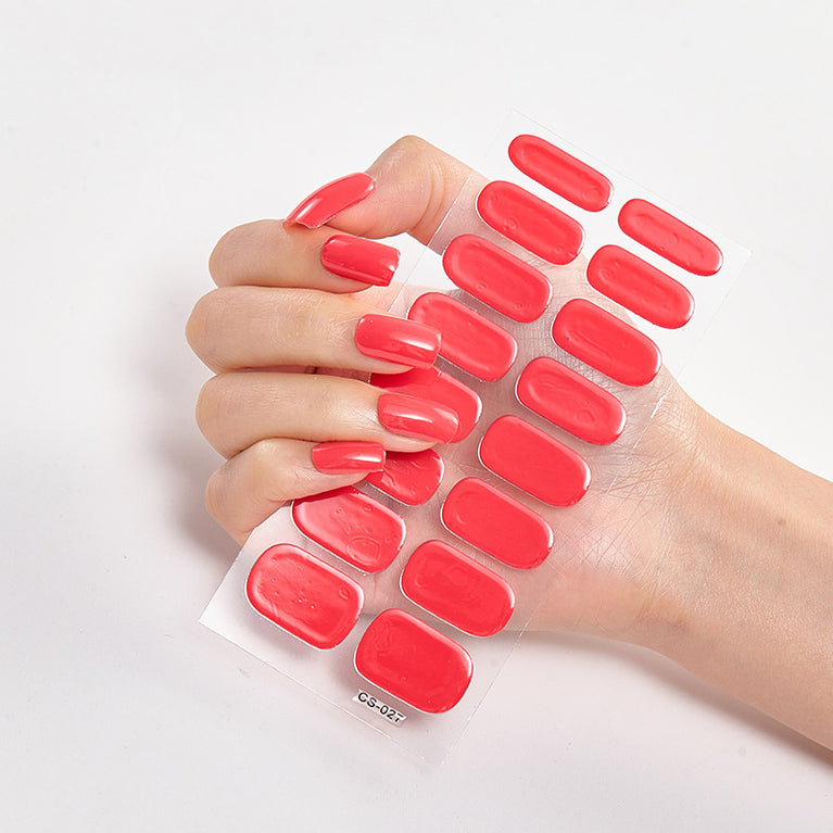 Pure Color Nail Stickers – 16 Easy-to-Apply, Long-Lasting Designs for a Perfect Manicure