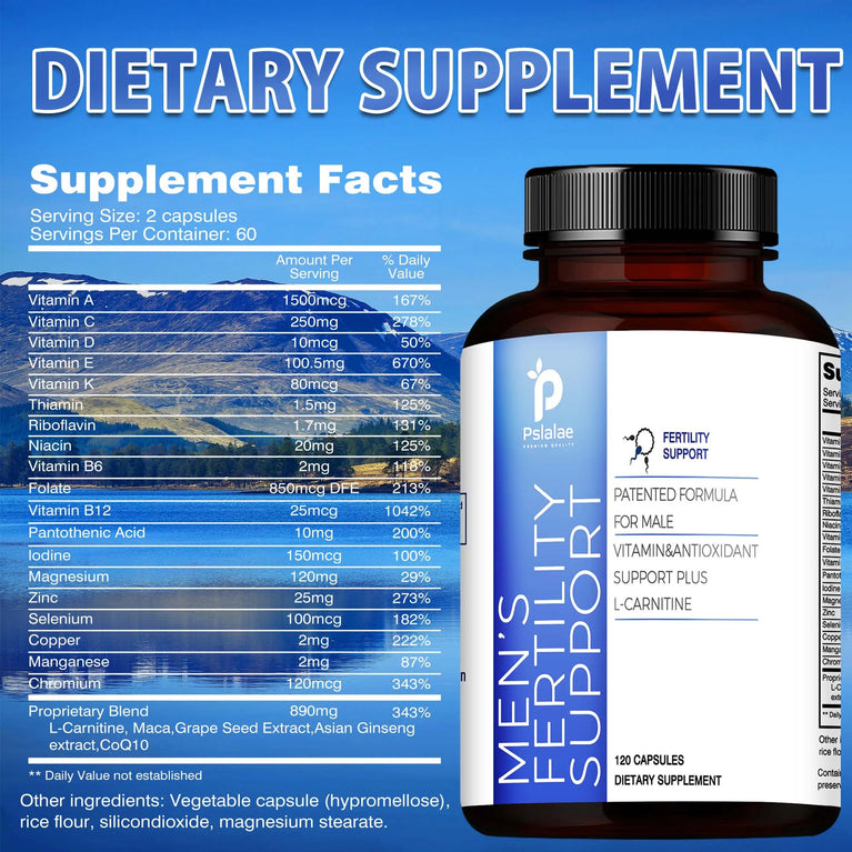 Pslalae -Men’s Fertility Support – Boosts Reproductive Health, Energy & Performance