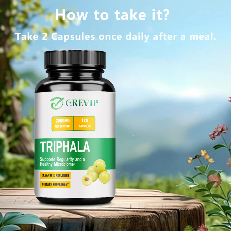 Triphala Capsules – Natural Energy, Digestion & Detox – 120 Capsules