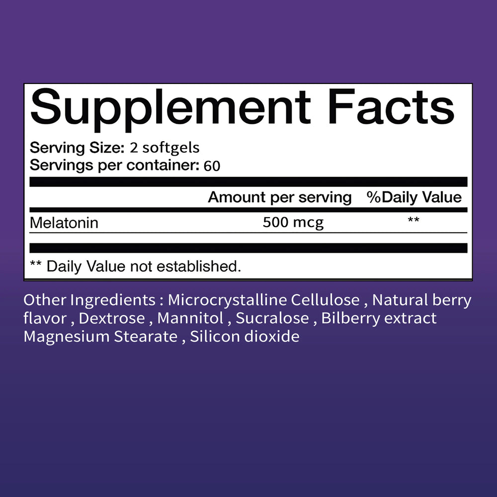 🌙 Melatonin Sleep Support – Deep Rest, Stress Relief & Improved Sleep Quality (120 Capsules) 😴✨