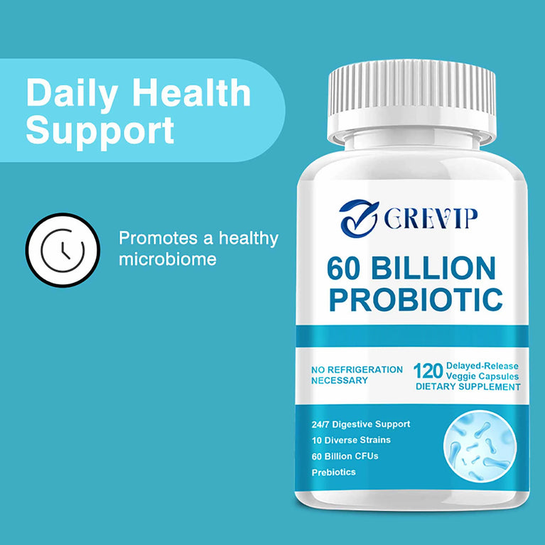 Probiotics 60 Billion CFU – Digestive, Gut & Immune Health – 120 Capsules