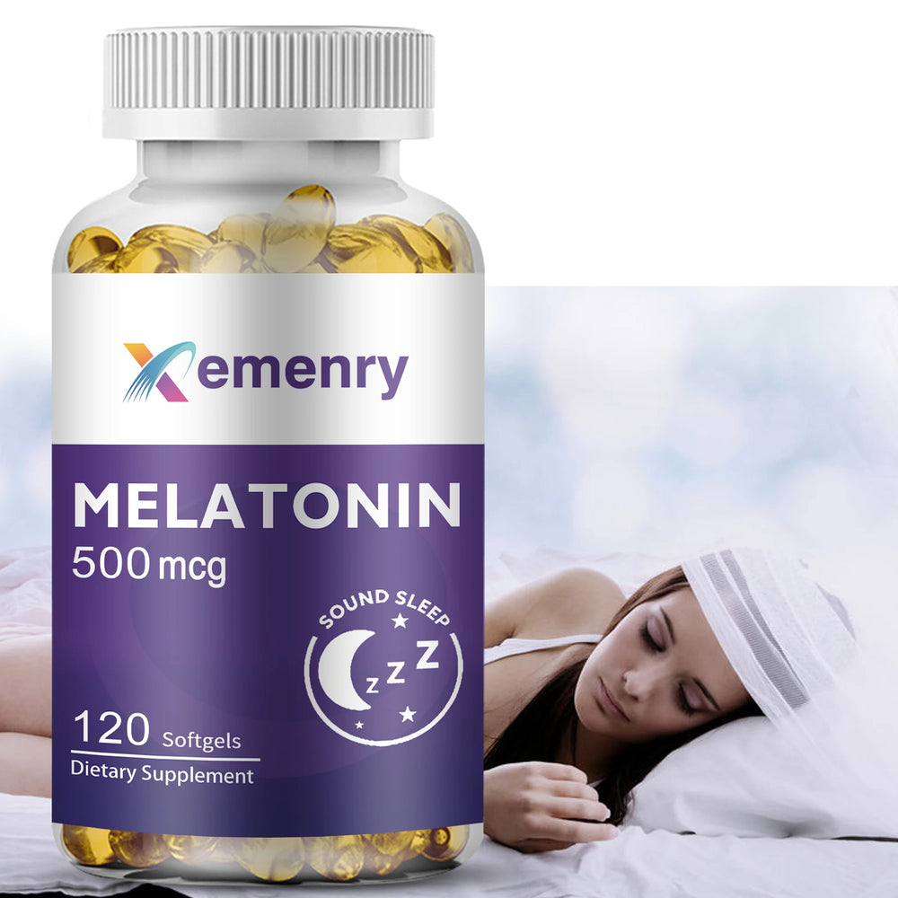 🌙 Melatonin Sleep Support – Deep Rest, Stress Relief & Improved Sleep Quality (120 Capsules) 😴✨