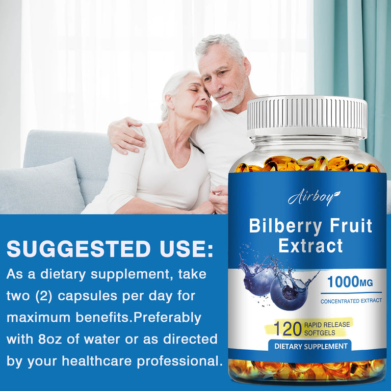 Bilberry Fruit Extract – Eye Strain Relief & Vision Support – 120 Capsules