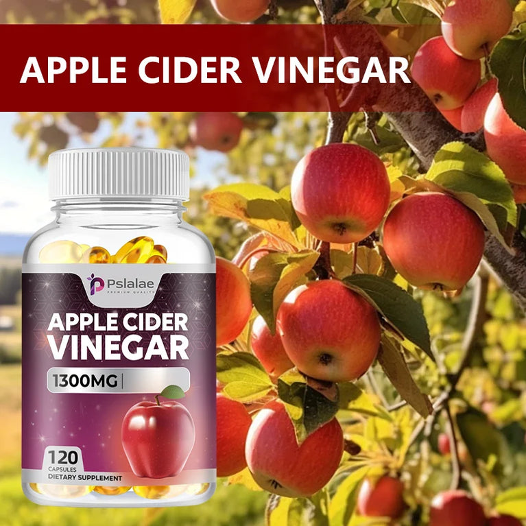 PSLALAE -Apple Cider Vinegar Capsules – Natural Detox, Fat Burner & Appetite Control (120 Count) 🍏🔥