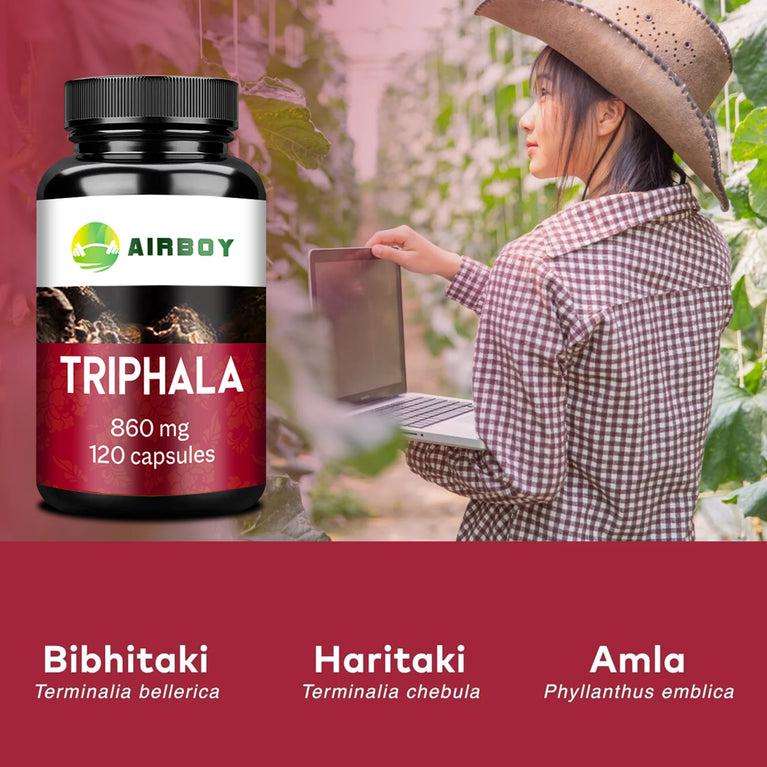 Triphala – Balance Intestinal Health, Improve Digestion & Relieve Bloating – 120 Capsules