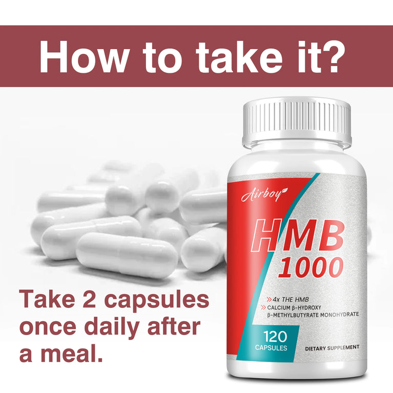 HMB Supplements – Boost Endurance, Lean Muscle & Recovery – 120 Capsules