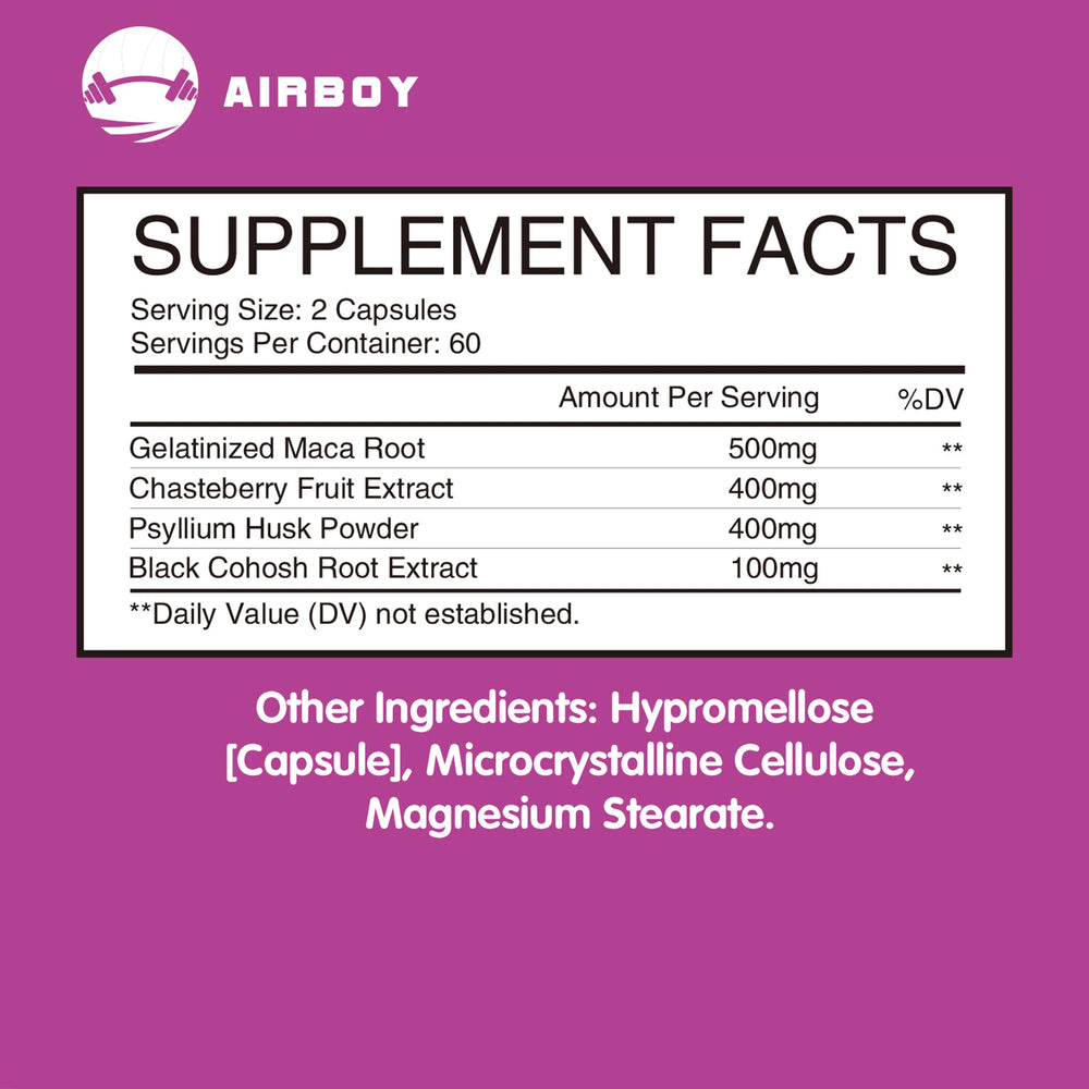 Female Hormone Balance Capsules – Reduce Bloating, Support Weight & Regulate Hormones (120 Count) 🌿