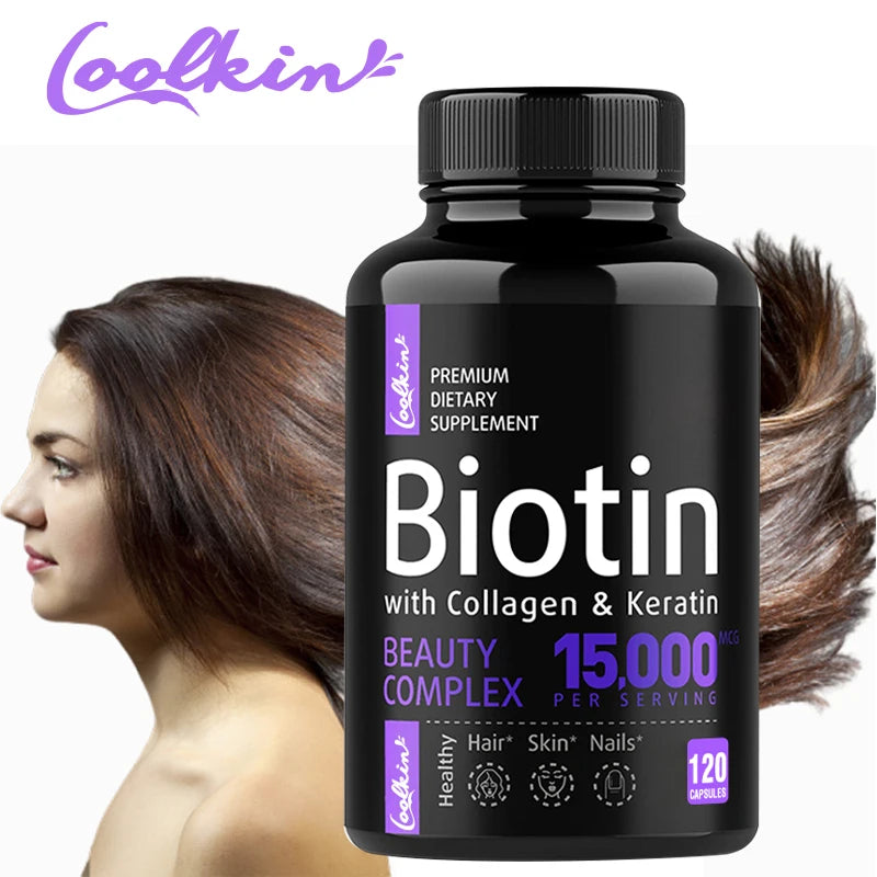 Biotin Collagen Capsules – Support for Healthy Hair, Skin & Nails – 120 Capsules
