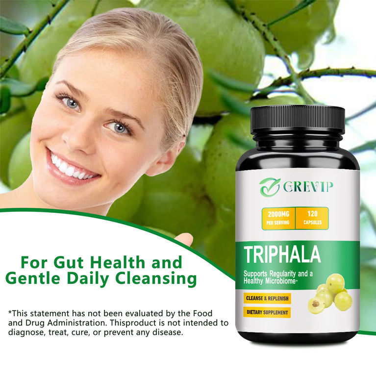 Triphala Capsules – Natural Energy, Digestion & Detox – 120 Capsules