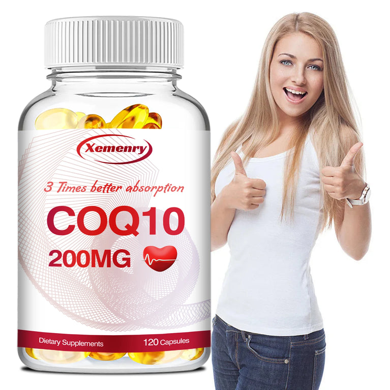 Coenzyme Q10 200mg – Circulation, Energy & Heart Health Support – 120 Capsules