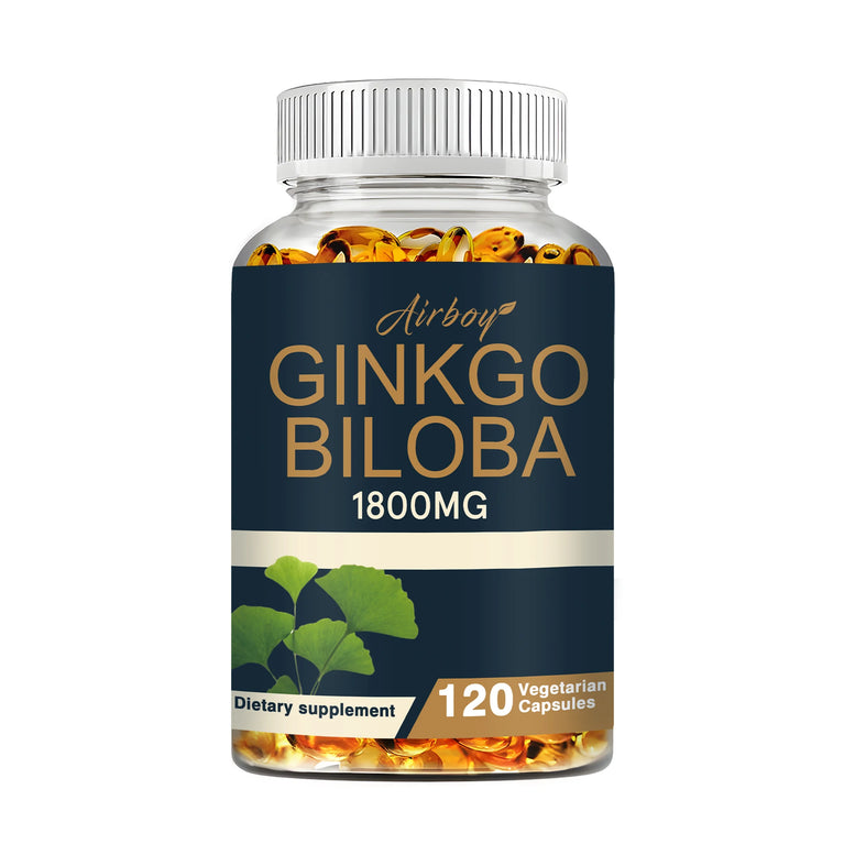 Ginkgo Biloba Capsules – Boost Brain Function, Memory & Circulation – 120 Capsules