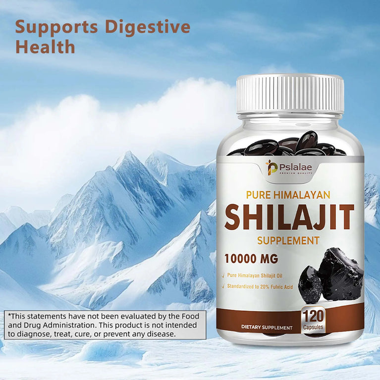 Shilajit - Promote Detoxification, Relieve Stress, Enhance Nutrient Absorption - 120 Capsules