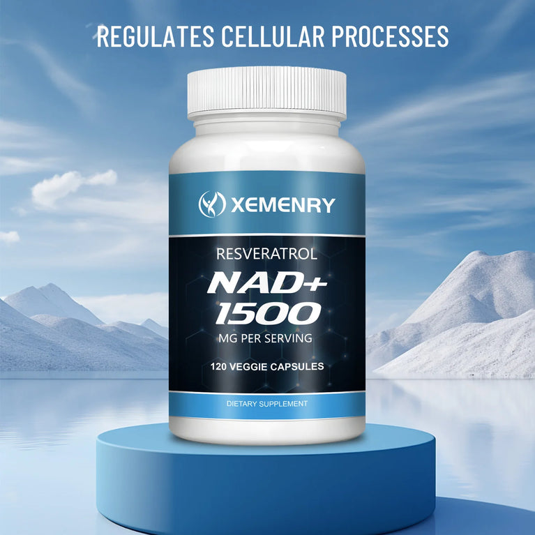 NAD+ & Resveratrol – Anti-Aging, Energy & Skin Health – 120 Capsules