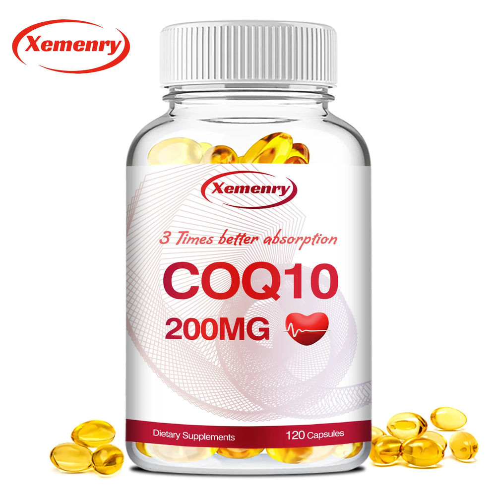 Coenzyme Q10 200mg – Circulation, Energy & Heart Health Support – 120 Capsules