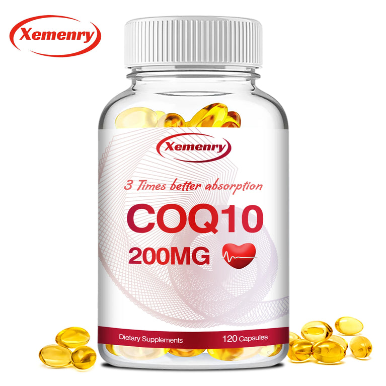 Coenzyme Q10 200mg – Circulation, Energy & Heart Health Support – 120 Capsules