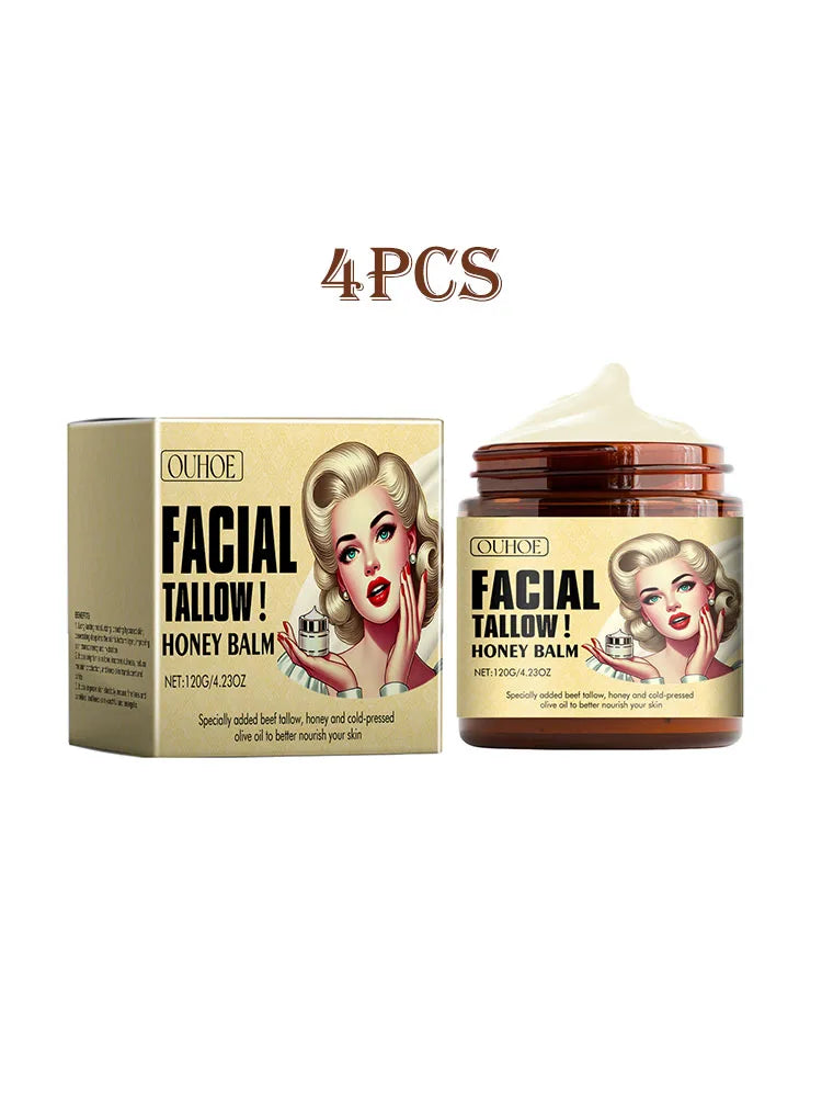 Ouhoe 120g Beef Tallow Face & Body Cream – Deep Moisturizing, Firming & Skin Repair ✨