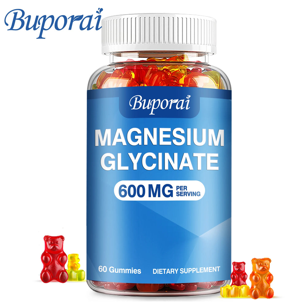 Magnesium Glycinate Gummies – for Relaxation, Cognition & Sleep Quality, Supports Nerve, Bone & Muscle Health – 60 Gummies