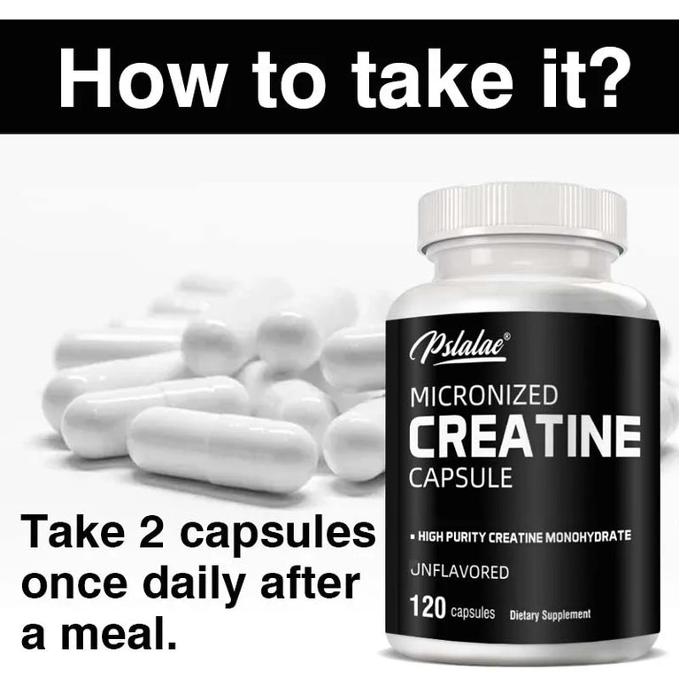 Micronized Creatine – Boost Strength, Endurance & Athletic Performance (120 Capsules) 💪🔥