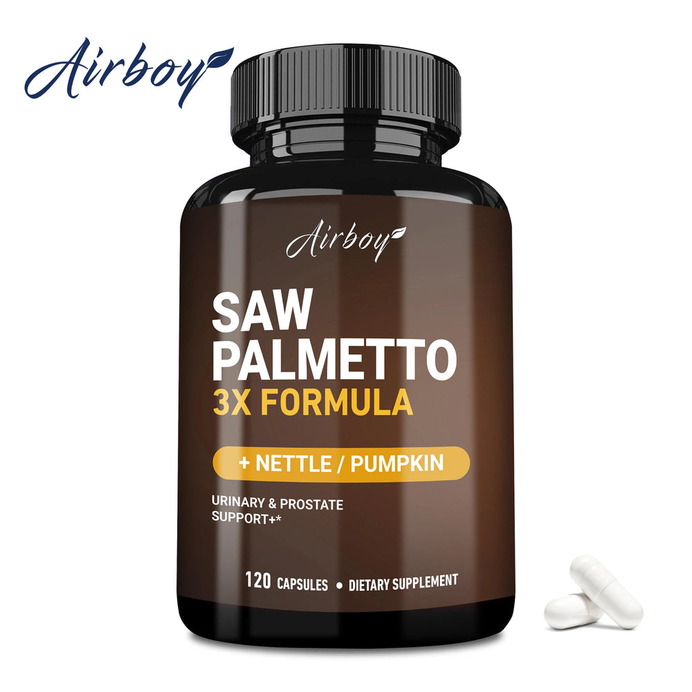 Saw Palmetto Capsules – Prostate Health, Hair Loss Prevention & Urinary Support – 120 Capsules