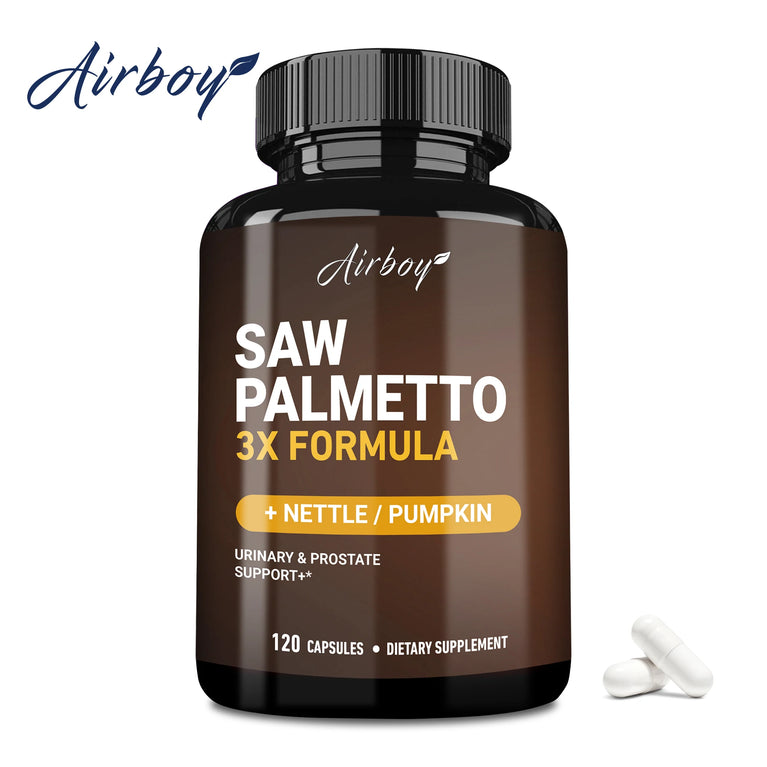 Saw Palmetto Capsules – Prostate Health, Hair Loss Prevention & Urinary Support – 120 Capsules