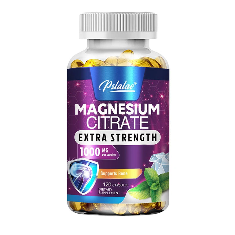 Magnesium Citrate 1000mg β Maximum Absorption for Muscle, Nerve & Heart Health