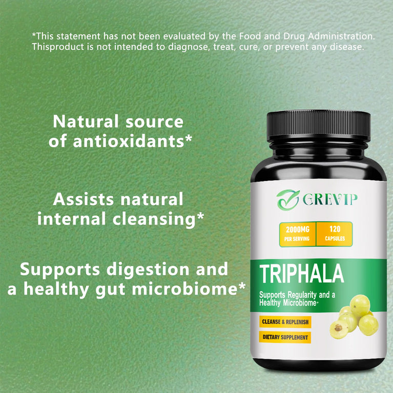 Triphala Capsules – Natural Energy, Digestion & Detox – 120 Capsules
