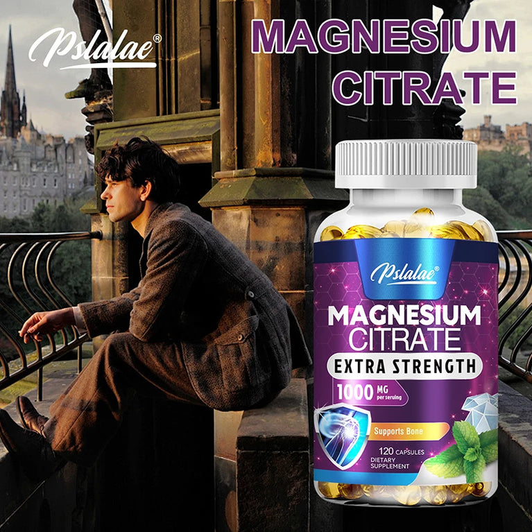 Magnesium Citrate 1000mg β Maximum Absorption for Muscle, Nerve & Heart Health