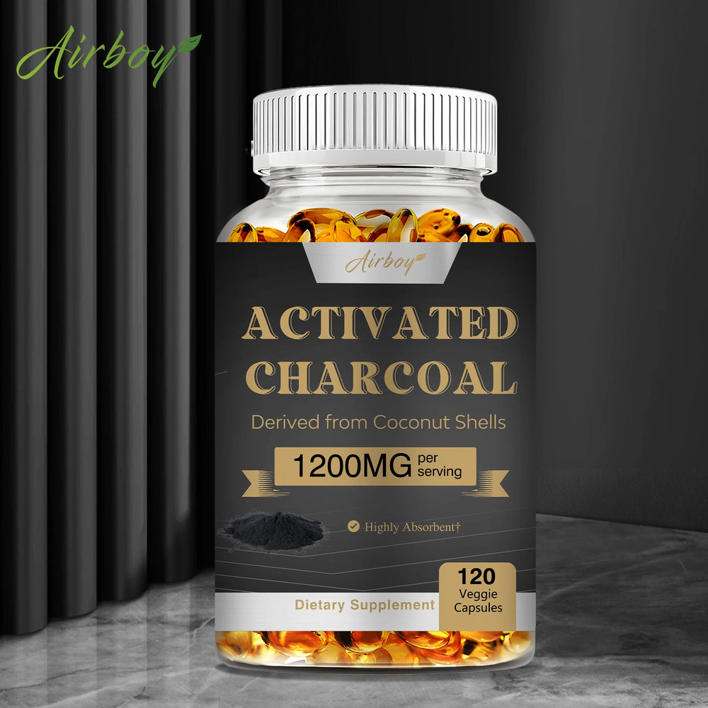 Activated Charcoal – Colon Cleanse, Bloating Relief & Metabolism Boost – 120 Capsules
