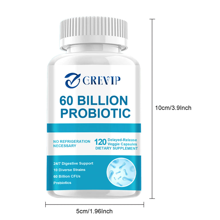 Probiotics 60 Billion CFU – Digestive, Gut & Immune Health – 120 Capsules