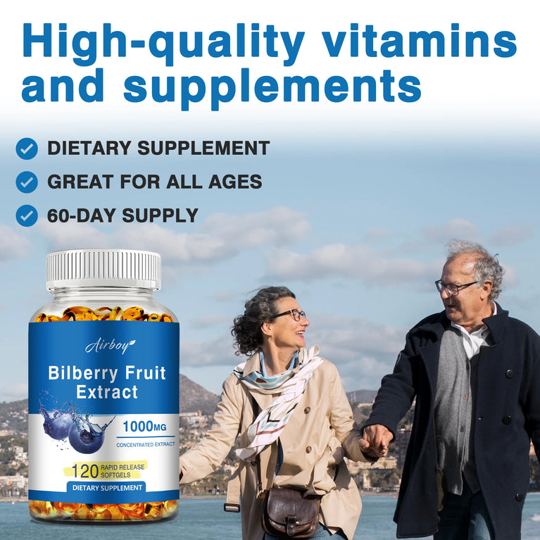 Bilberry Fruit Extract – Eye Strain Relief & Vision Support – 120 Capsules