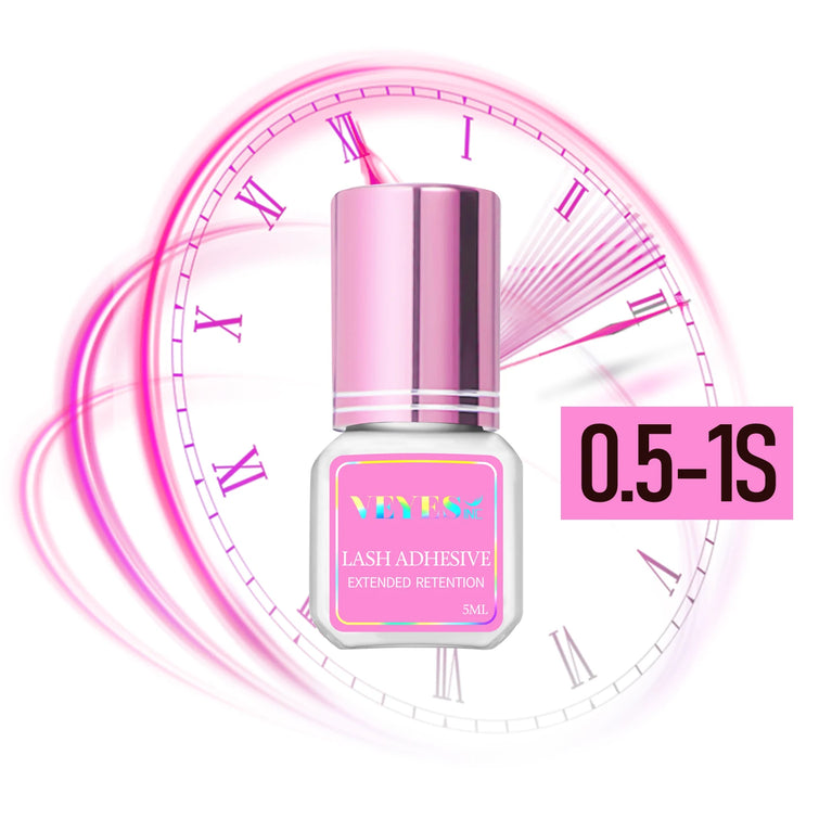VEYES -Inc Eyelash Extension Glue – 0.3s Fast Drying, 7-Week Retention, Clear Adhesive ✨