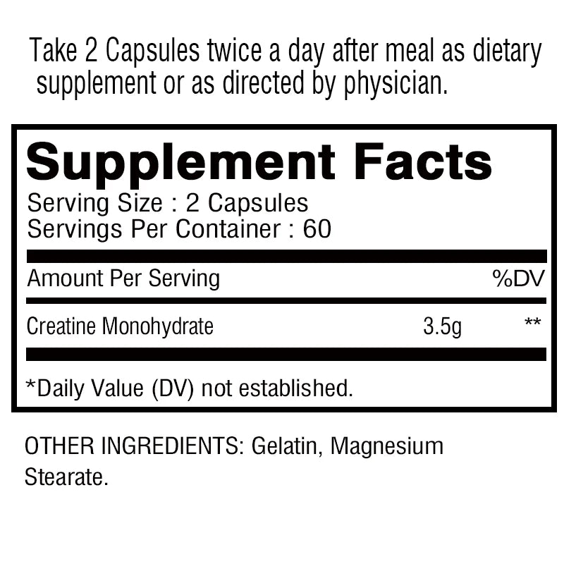 Creatine Power for Men – Strength, Muscle Growth & Peak Performance (120 Capsules)