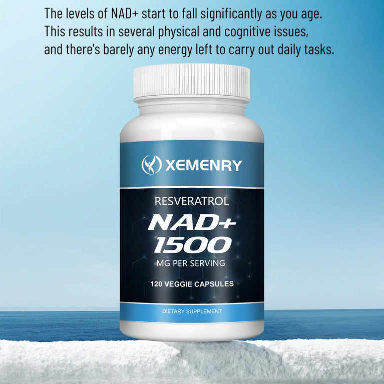 NAD+ & Resveratrol – Anti-Aging, Energy & Skin Health – 120 Capsules