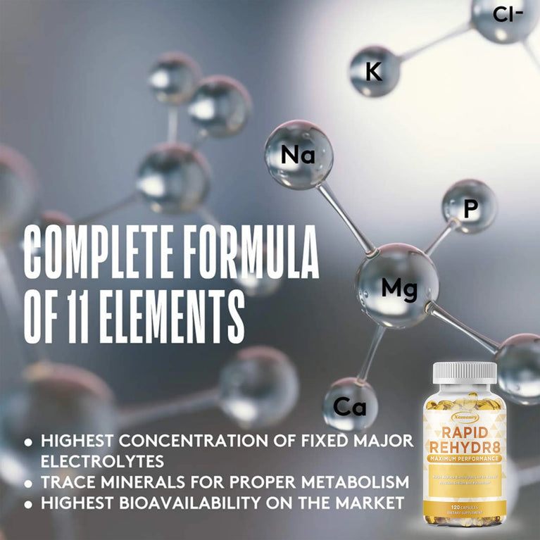 Electrolyte Capsules – Muscle Recovery, Cramp Relief & Electrolyte Balance – 120 Capsules