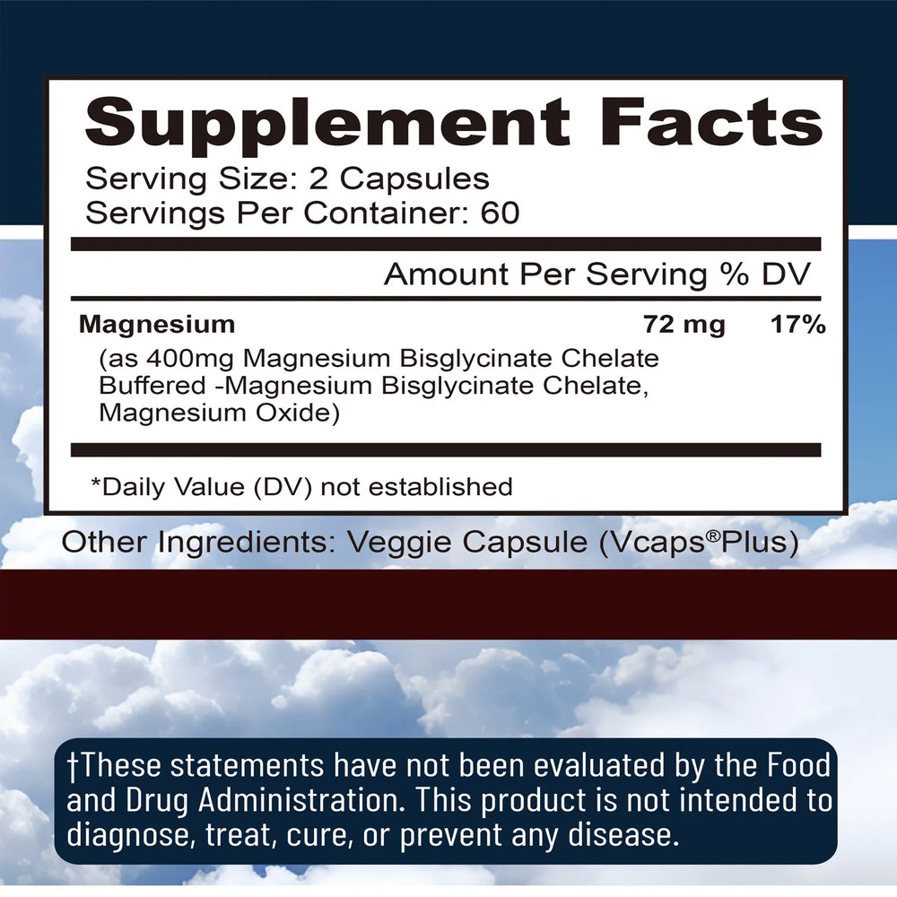 Magnesium Bisglycinate – Muscle, Sleep & Joint Support | Energy & Immune Boost (120 Capsules) 💪✨