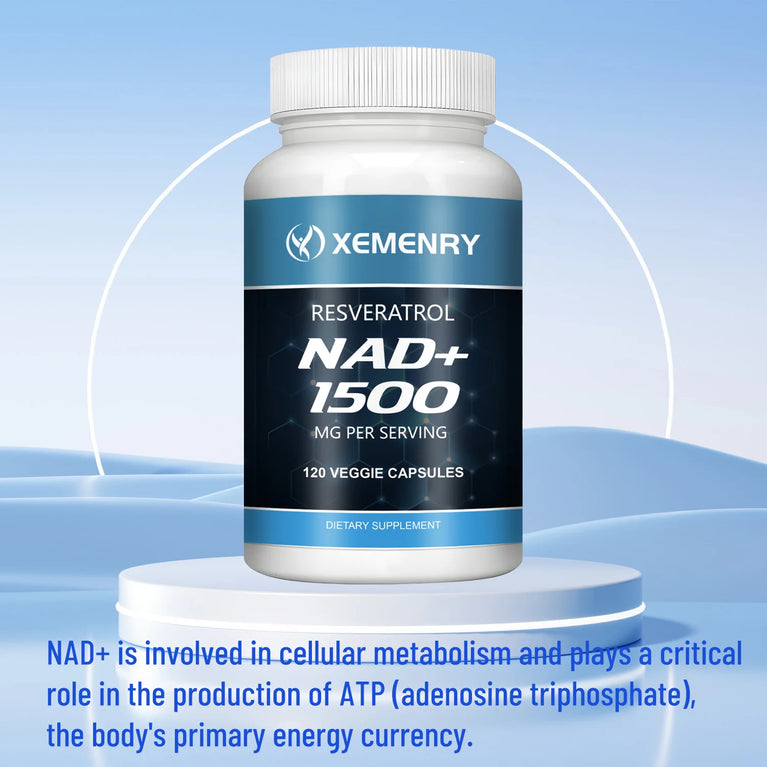 NAD+ & Resveratrol – Anti-Aging, Energy & Skin Health – 120 Capsules