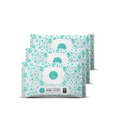 Bamboo Baby Wipes- 3 Packs of 75 Wipes Yellow Nyx