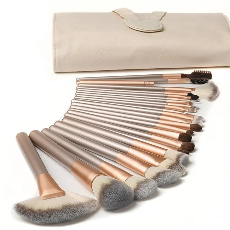 24-Piece Professional Makeup Brush Set – Soft Synthetic Bristles for Flawless Application