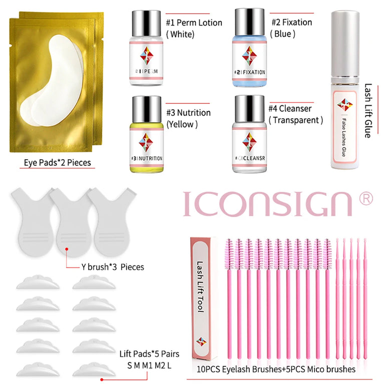 ICONSIGN Upgrade Lash Lift Kit – Long-Lasting Eyelash Curl & Volume (6-8 Weeks)