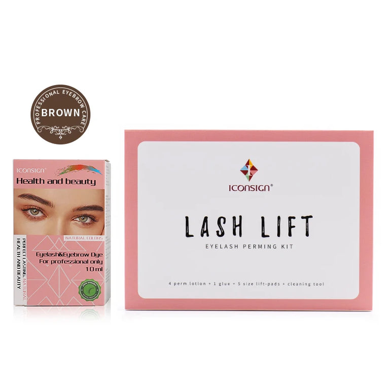 ICONSIGN 2-in-1 Lash Lift & Brow Tint Kit – Long-Lasting Curl & Definition for Stunning Eyes