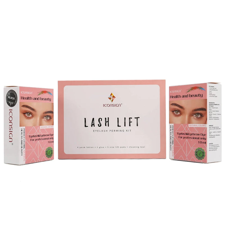 ICONSIGN 2-in-1 Lash Lift & Brow Tint Kit – Long-Lasting Curl & Definition for Stunning Eyes