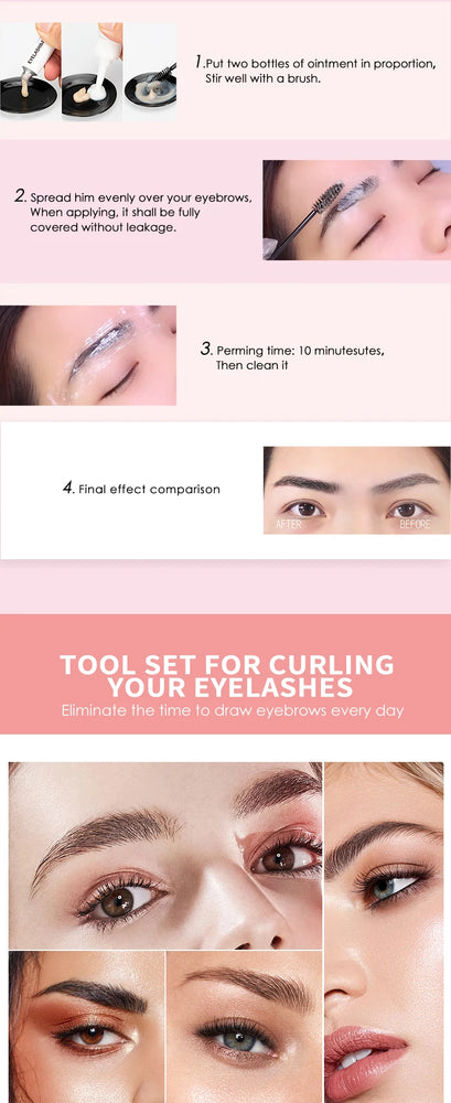 ICONSIGN 2-in-1 Lash Lift & Brow Tint Kit – Long-Lasting Curl & Definition for Stunning Eyes