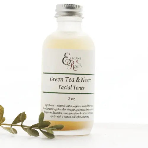 Green Tea & Neem Facial Toner - for Oily/Acne Skin Maroon Oliver