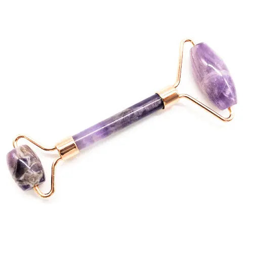 Copper & Crystal Face Roller - Massager Pink Corydalis