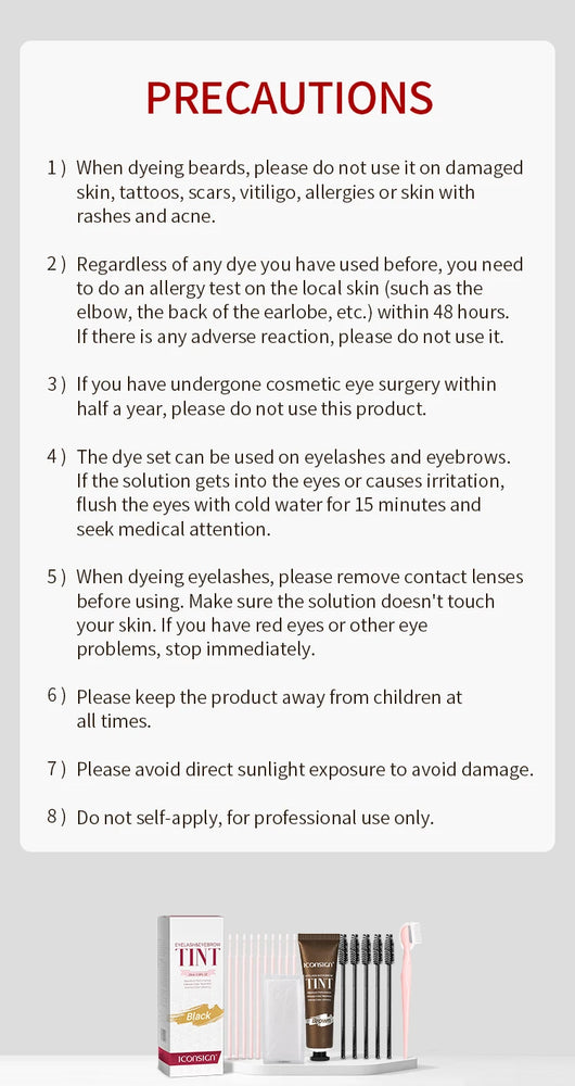 ICONSIGN Professional Lash & Brow Tint Kit – Long-Lasting, Waterproof & Smudge-Proof (60-90 Days)