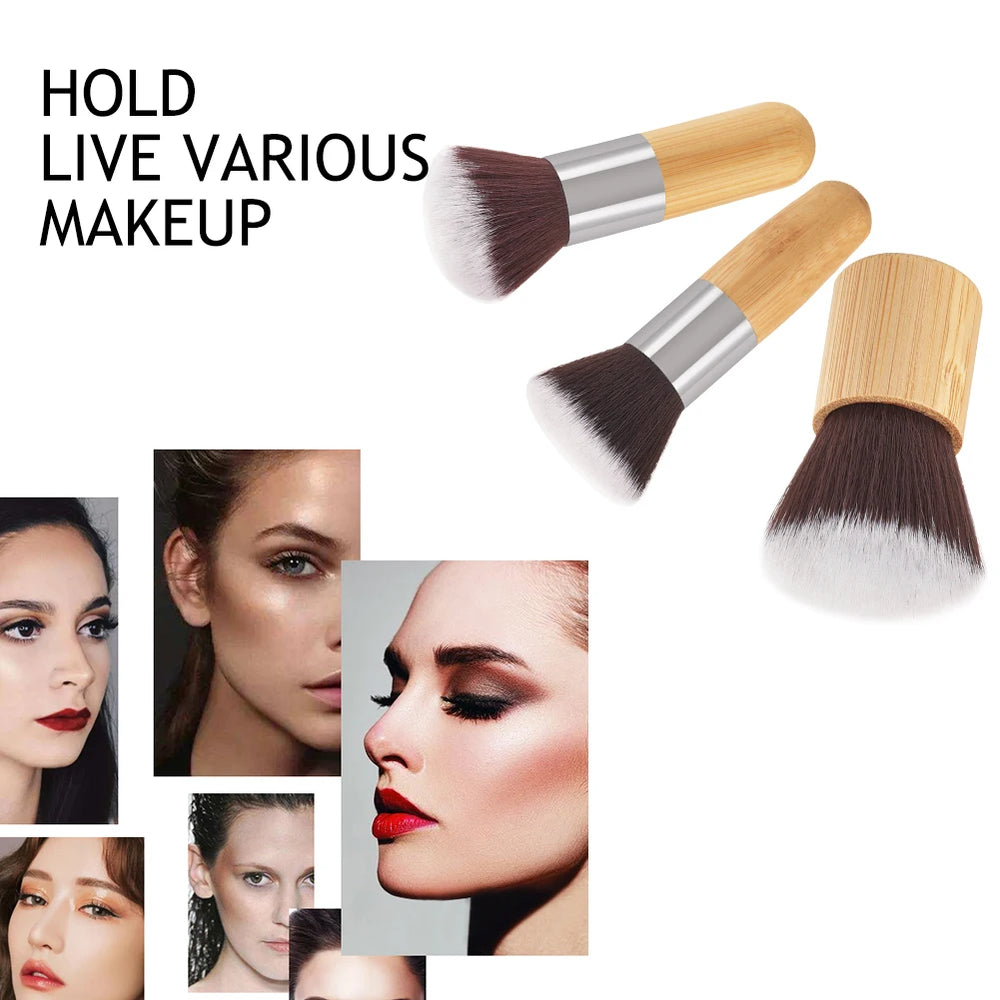 Bamboo Handle Face Brush – Soft, Professional Contouring & Powder Brush