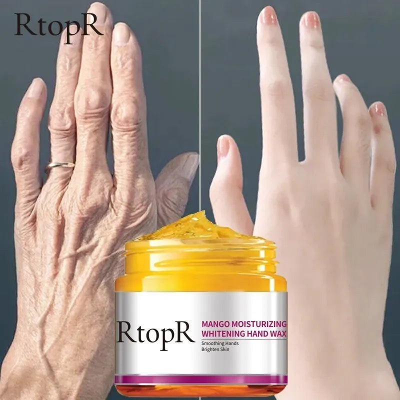 🍋RtopR - Mango Whitening Hand Mask Wax – Moisturizing & Exfoliating Hand Treatment 🍋