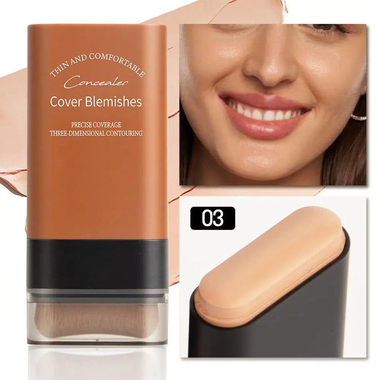 Cover Blemishes -Matte Foundation Stick – Full Coverage, Waterproof & Oil-Control Makeup