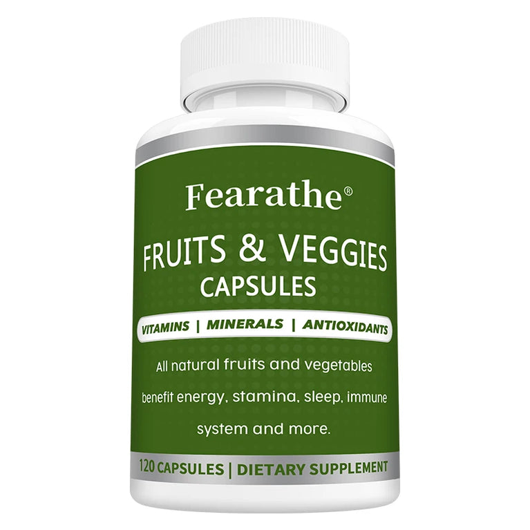 🍏 Fearathe -Fruit & Vegetable Capsules – Daily Superfood Supplement for Energy, Immunity & Wellness 🍓💊